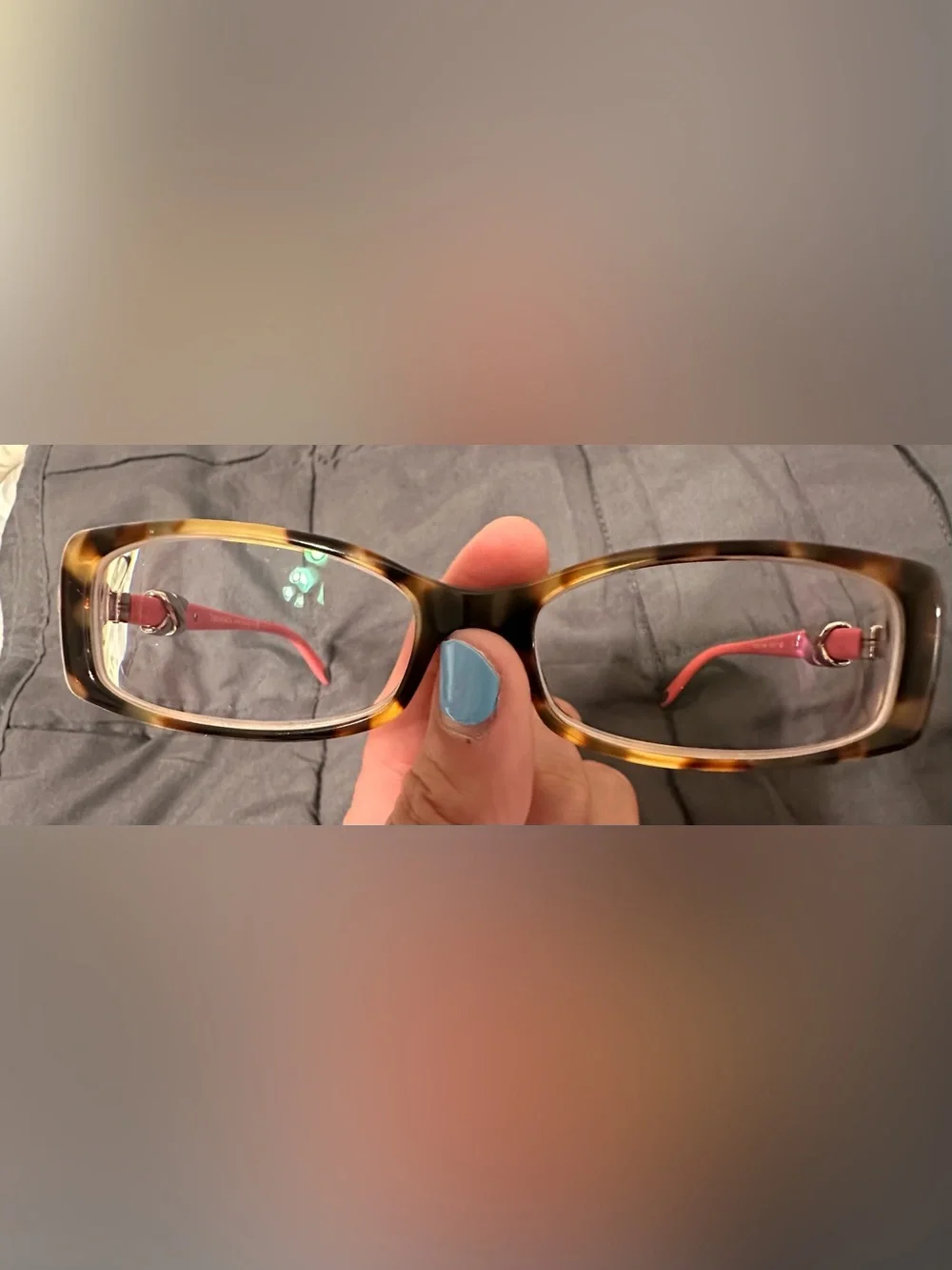 Tiffany & Co. Coral Pink Temple Eyeglass Frames
